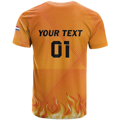 Custom Netherlands 2024 Football T-Shirt Holland Oranje Lions Graphic Tee