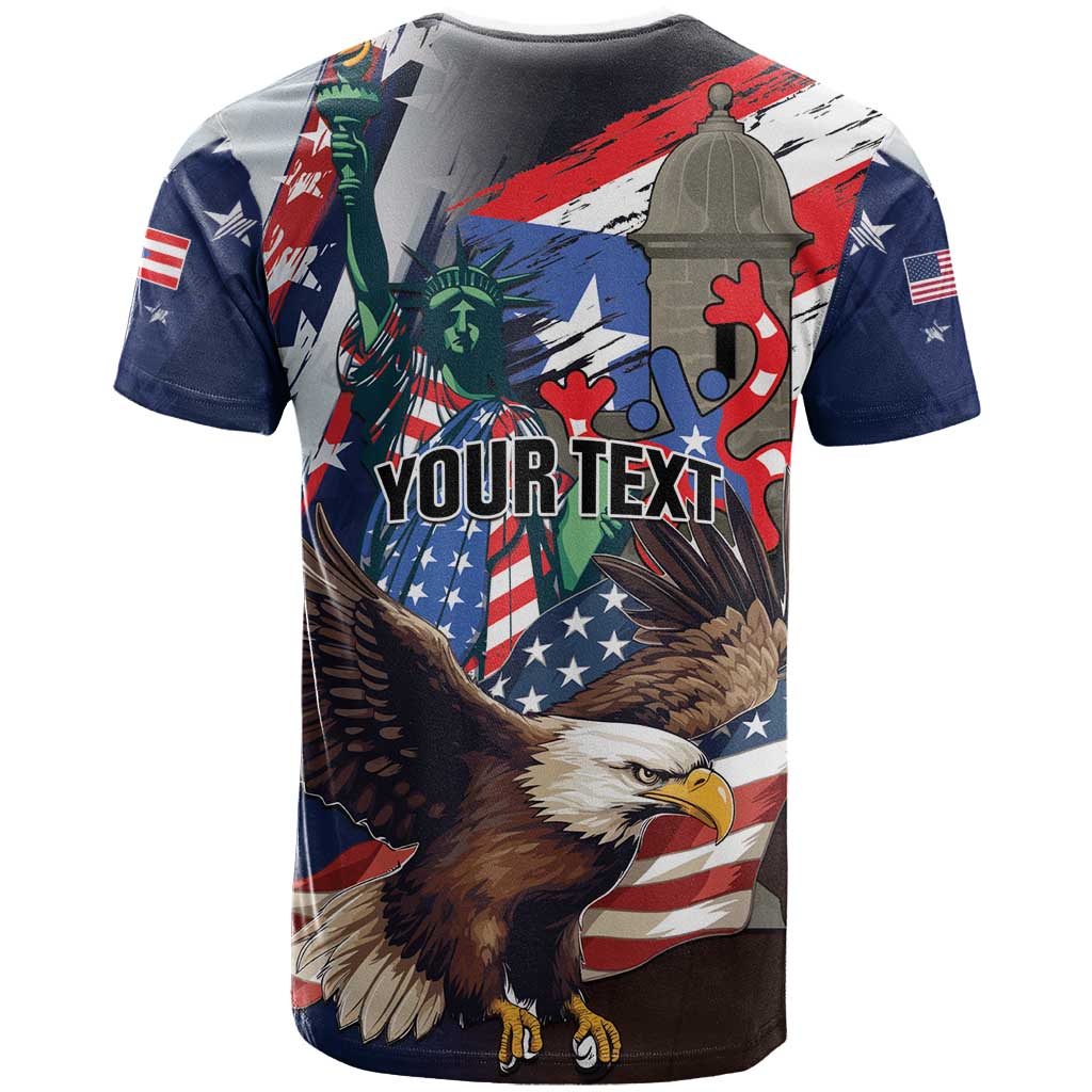 Personalized Puerto Rico 4th of July T-Shirt USA Statue of Liberty El Morro Graphic Tee