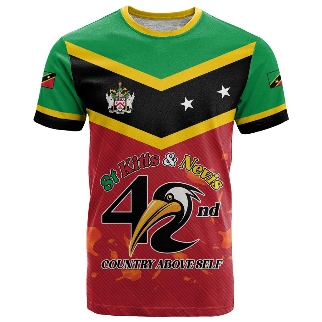 St Kitts and Nevis 42nd Independence Day T-Shirt Country Above Self Graphic Tee