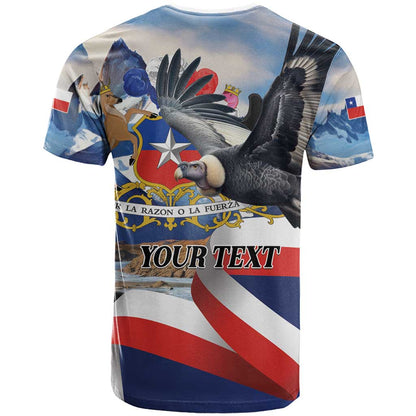 Personalized Chile Independence Day 18th September T-Shirt Andean Condor Flying Graphic Tee
