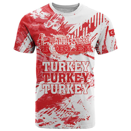 Personalised Turkey T-Shirt Turkiye Map Unique Grunge Graphic Tee