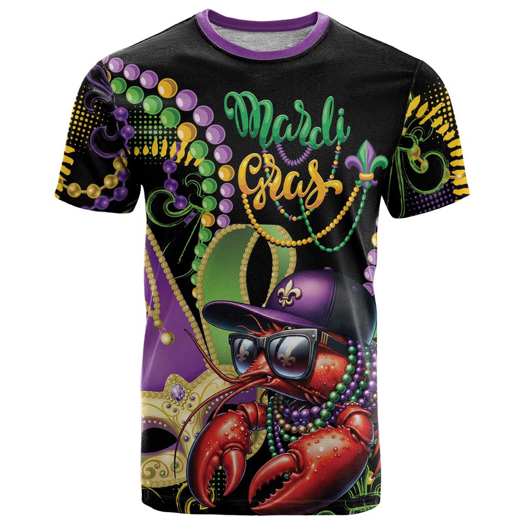 Personalized Mardi Gras Funny Shrimp T-Shirt Fleur De Lis Special Version Graphic Tee