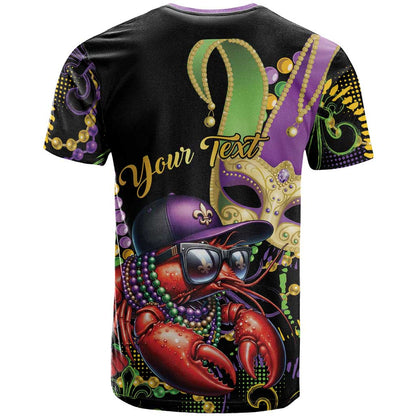 Personalized Mardi Gras Funny Shrimp T-Shirt Fleur De Lis Special Version Graphic Tee