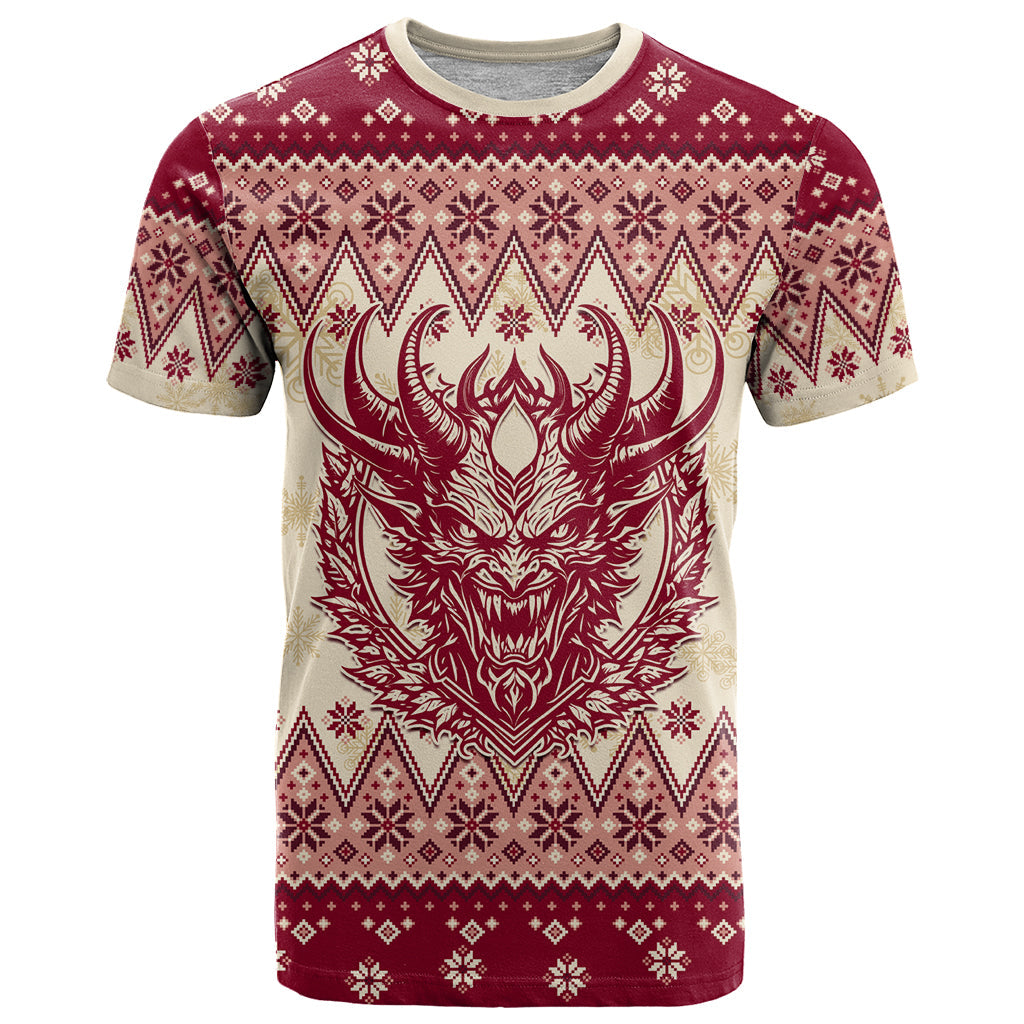 Austria Christmas T-Shirt Krampus Xmas Pattern Graphic Tee
