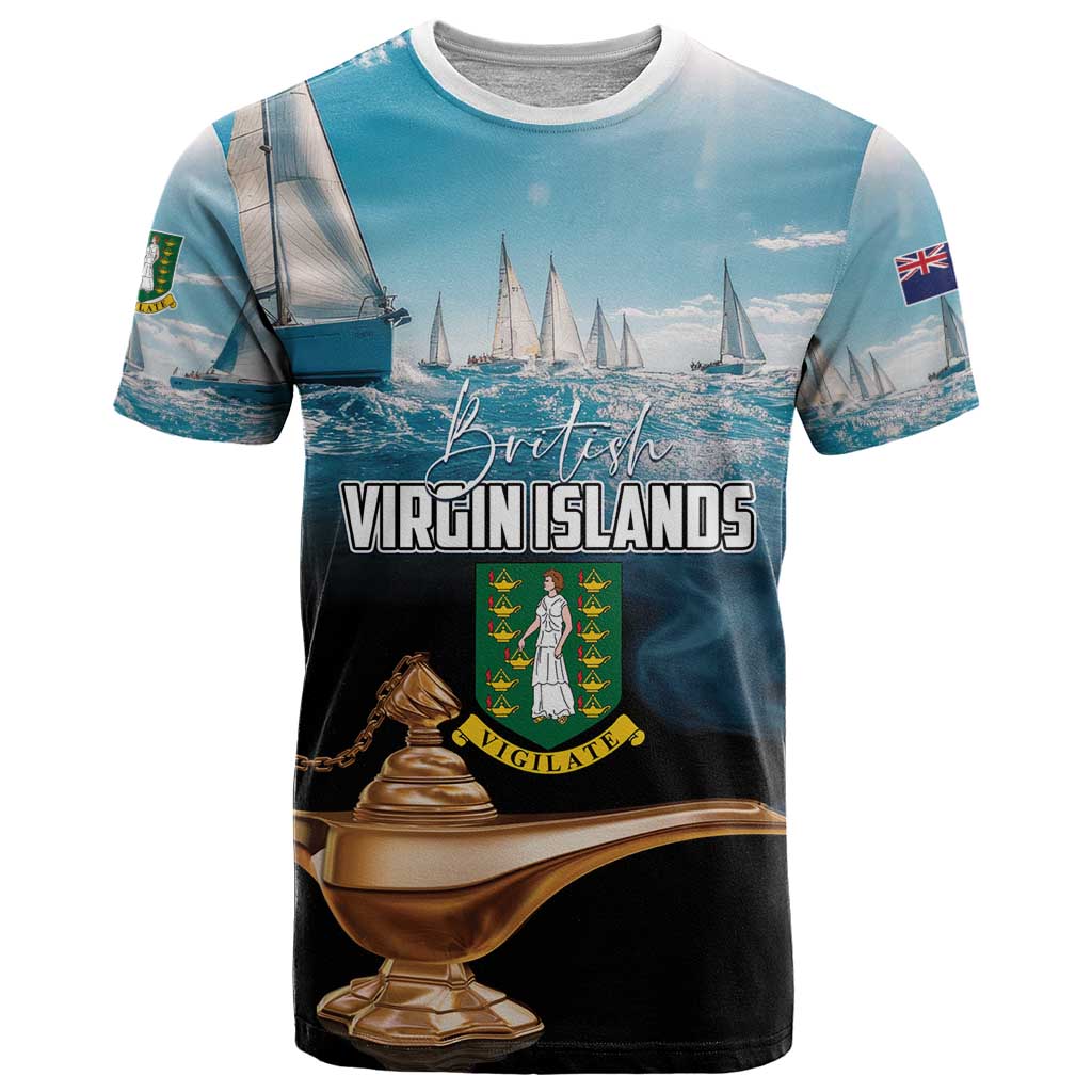 Personalised British Virgin Islands T-Shirt Vigilate Golden Lamps Graphic Tee