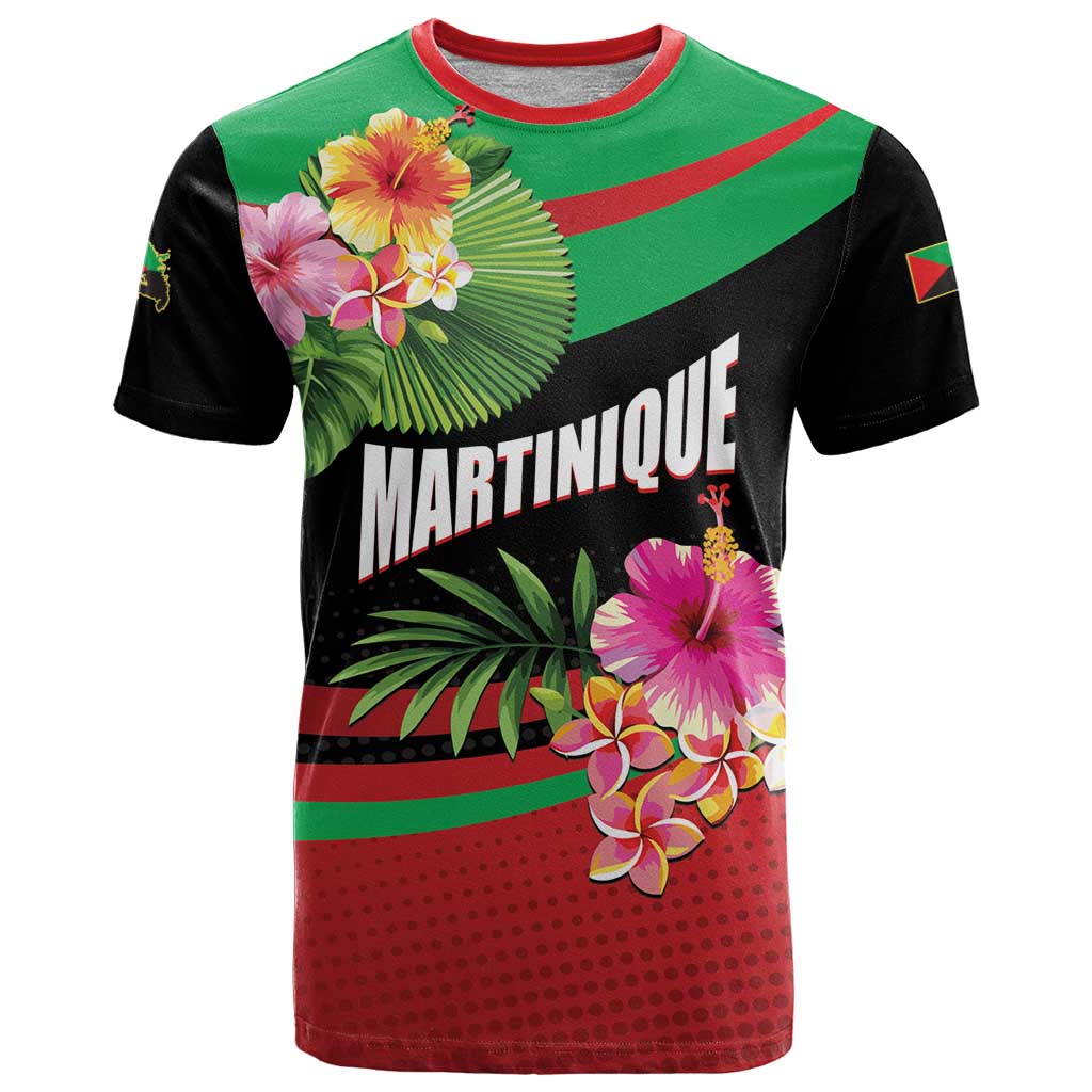 Personalized Martinique Tropical Flower T-Shirt Matinik Beautiful Island Graphic Tee