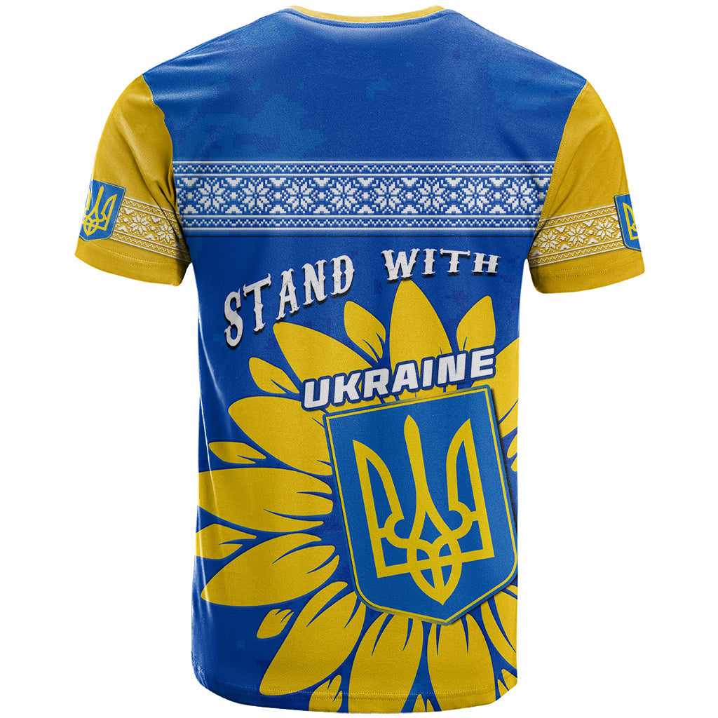 Ukraine T-Shirt Ukrainian Coat Of Arms With Sunflower Graphic Tee