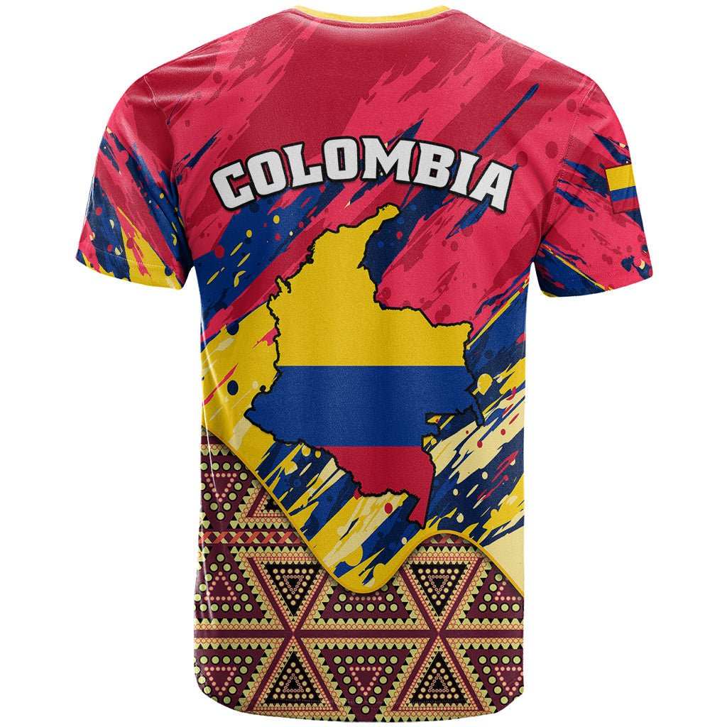 Colombia T-Shirt Colombian Tribal Seamless Patterns Graphic Tee