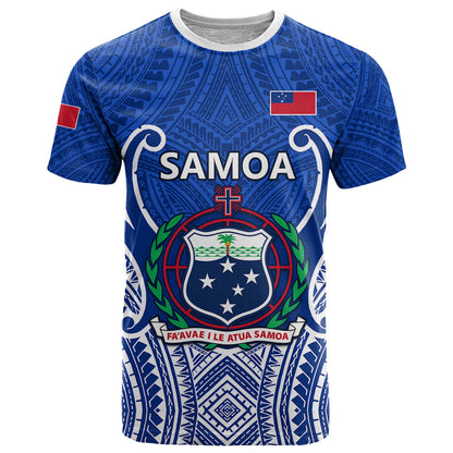 Custom Samoa Rugby T-Shirt Manu Samoa Go World Cup Graphic Tee