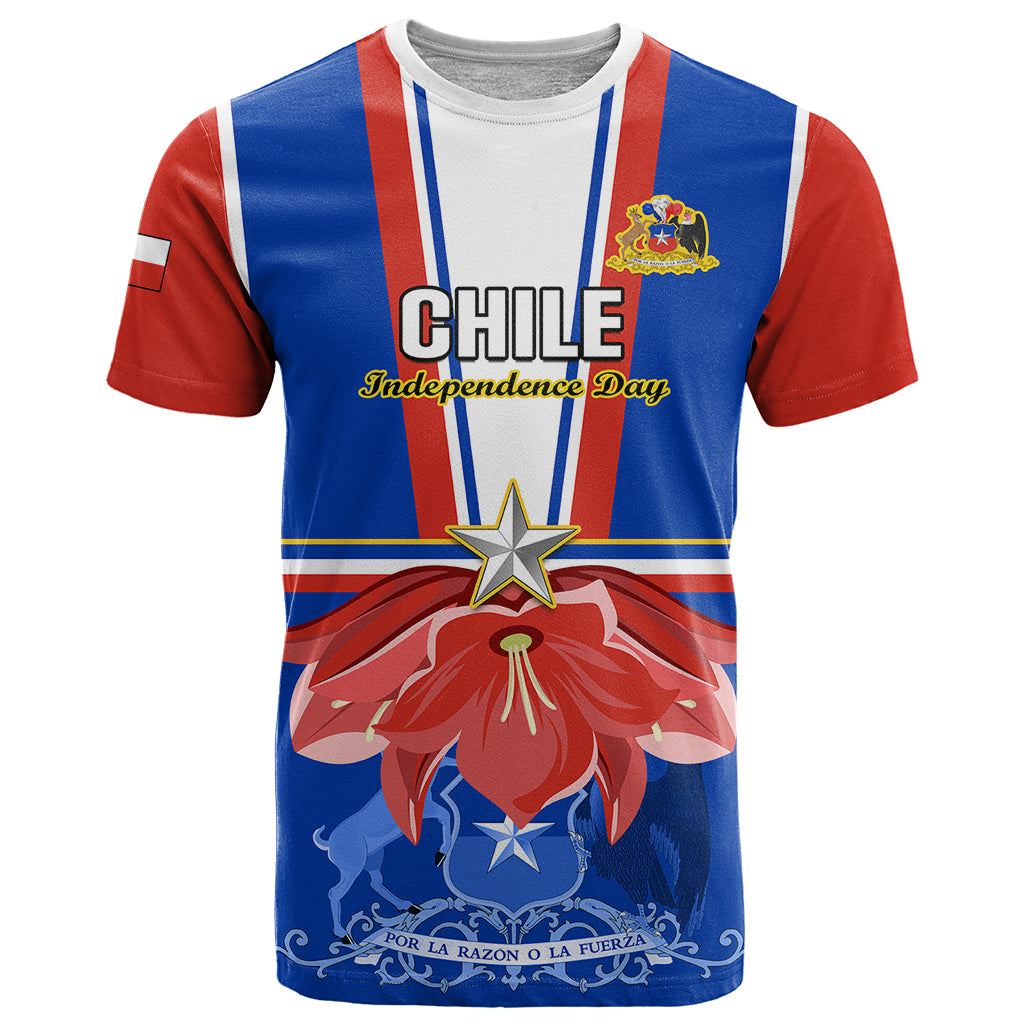 Personalised Chile Independence Day T-Shirt Chilean Bellflower Graphic Tee