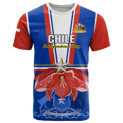 Personalised Chile Independence Day T-Shirt Chilean Bellflower Graphic Tee