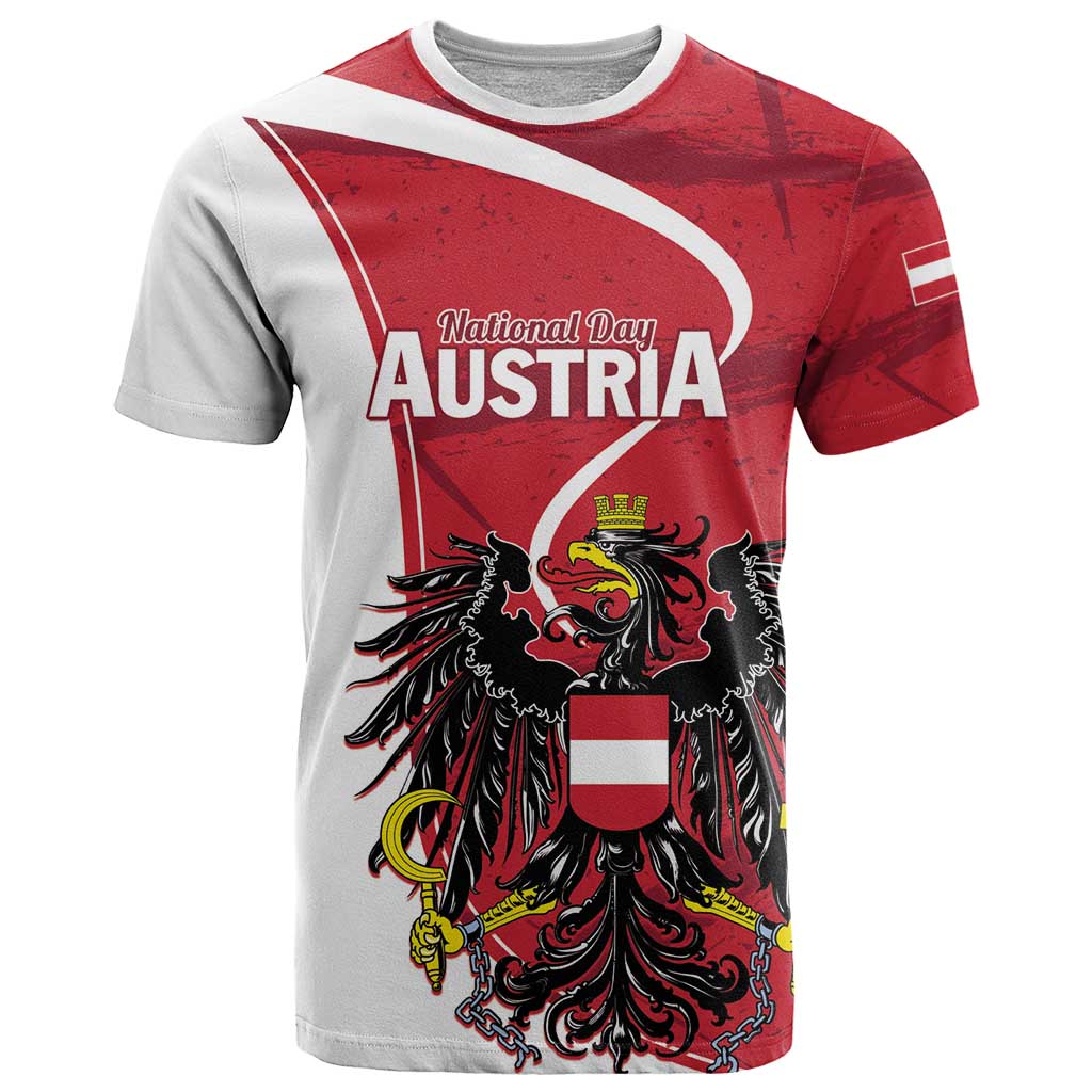 Personalized Austria National Day T-Shirt Republik Osterreich Black Eagle Graphic Tee