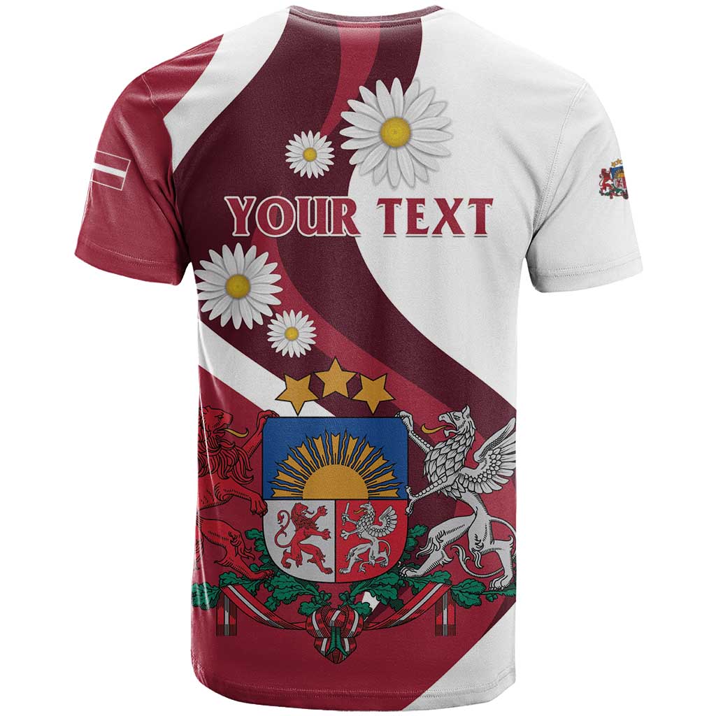 Personalized Latvia T-Shirt Dievs sveti Latviju Graphic Tee