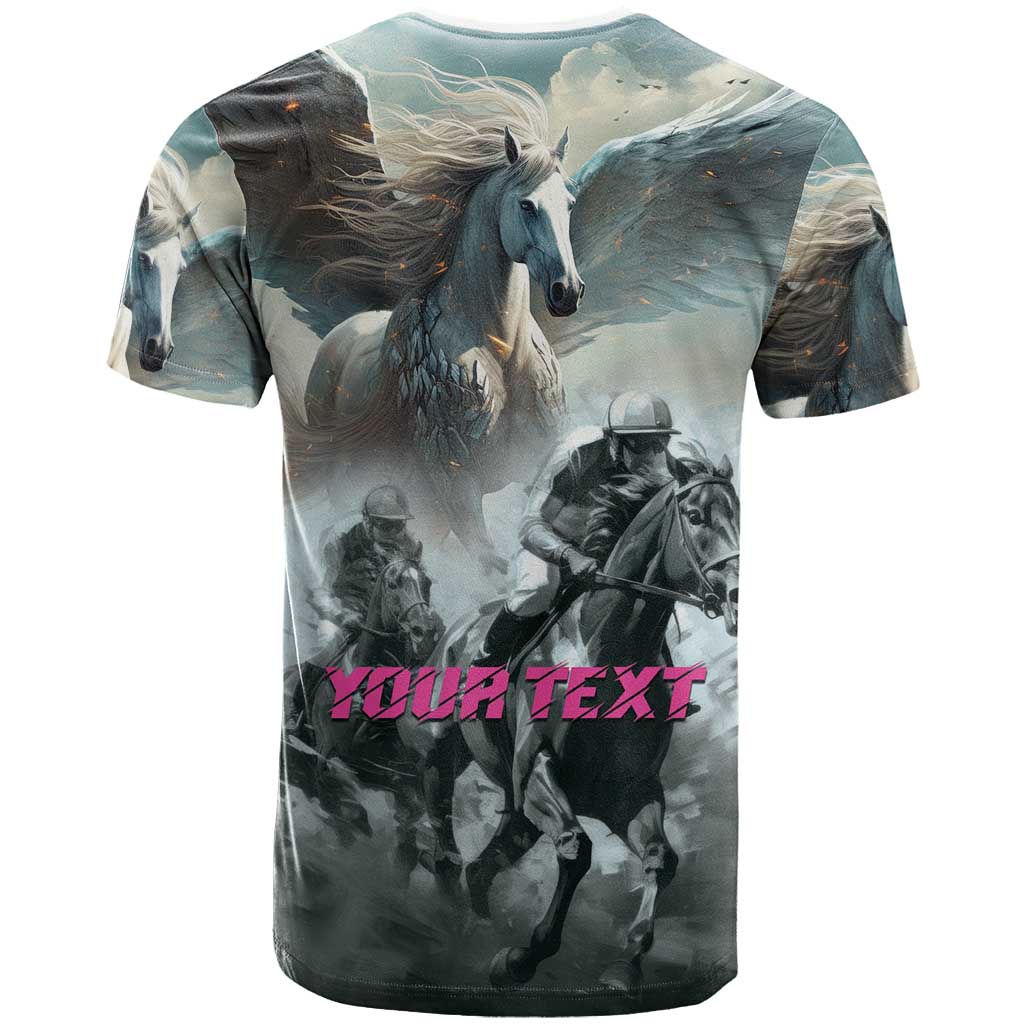 Personalized Pegasus Horse Racing 2025 T-Shirt Soar to Victory Graphic Tee