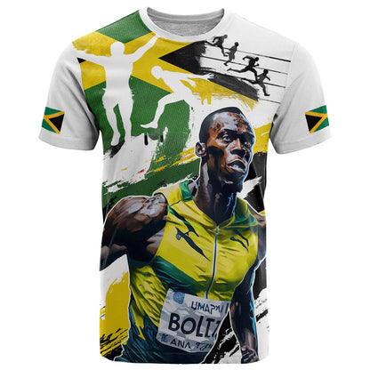 Jamaica T-Shirt Proud to be Lightning Bolt Graphic Tee