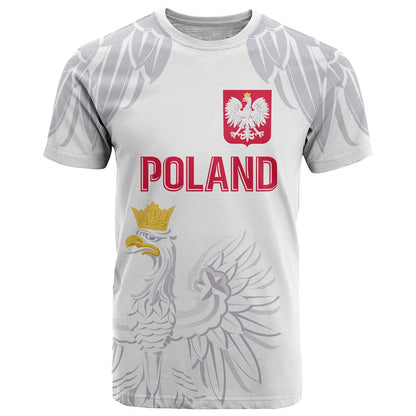 Custom Polish Football Jersey T-Shirt Polska Eagle Athletic Soccer Graphic Tee