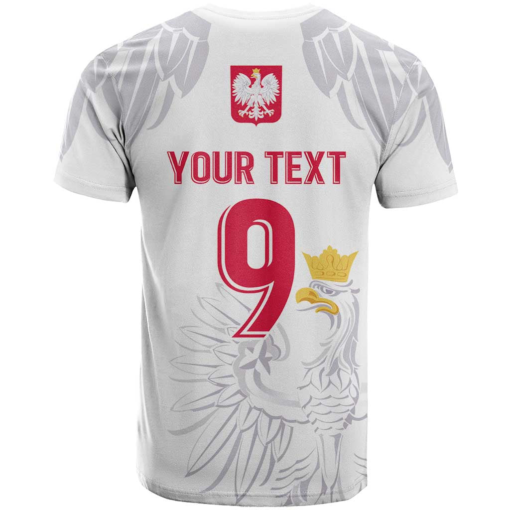 Custom Polish Football Jersey T-Shirt Polska Eagle Athletic Soccer Graphic Tee