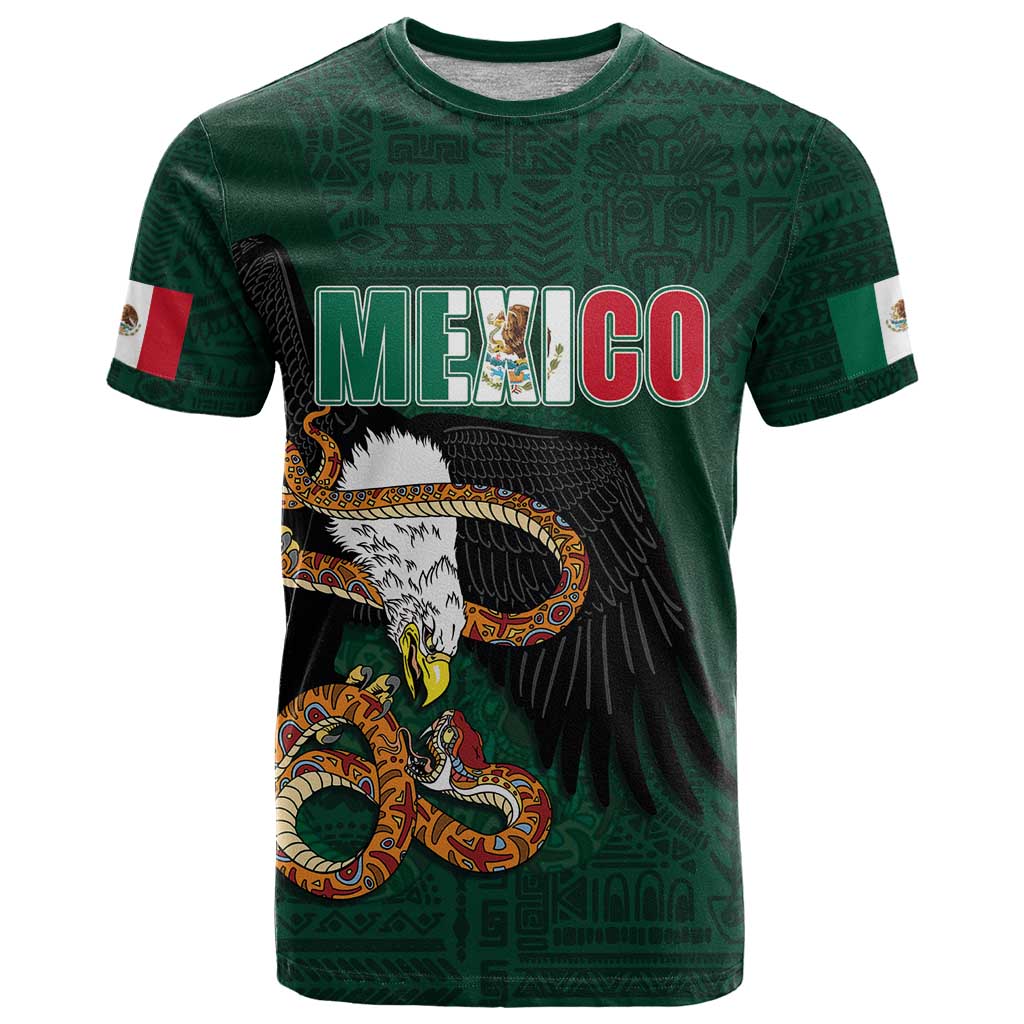 Personalized Mexican Culture T-Shirt Aztec Spirit Mexico with Eagle Emblem and Maya Ancient Graphic Tee