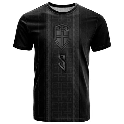 Custom Norwegian Football T-Shirt Runic and Nordic Motifs Graphic Tee