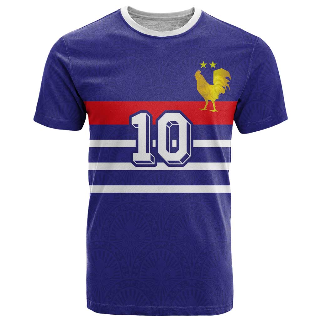 Custom French Football T-Shirt France 98 Retro Style Graphic Tee