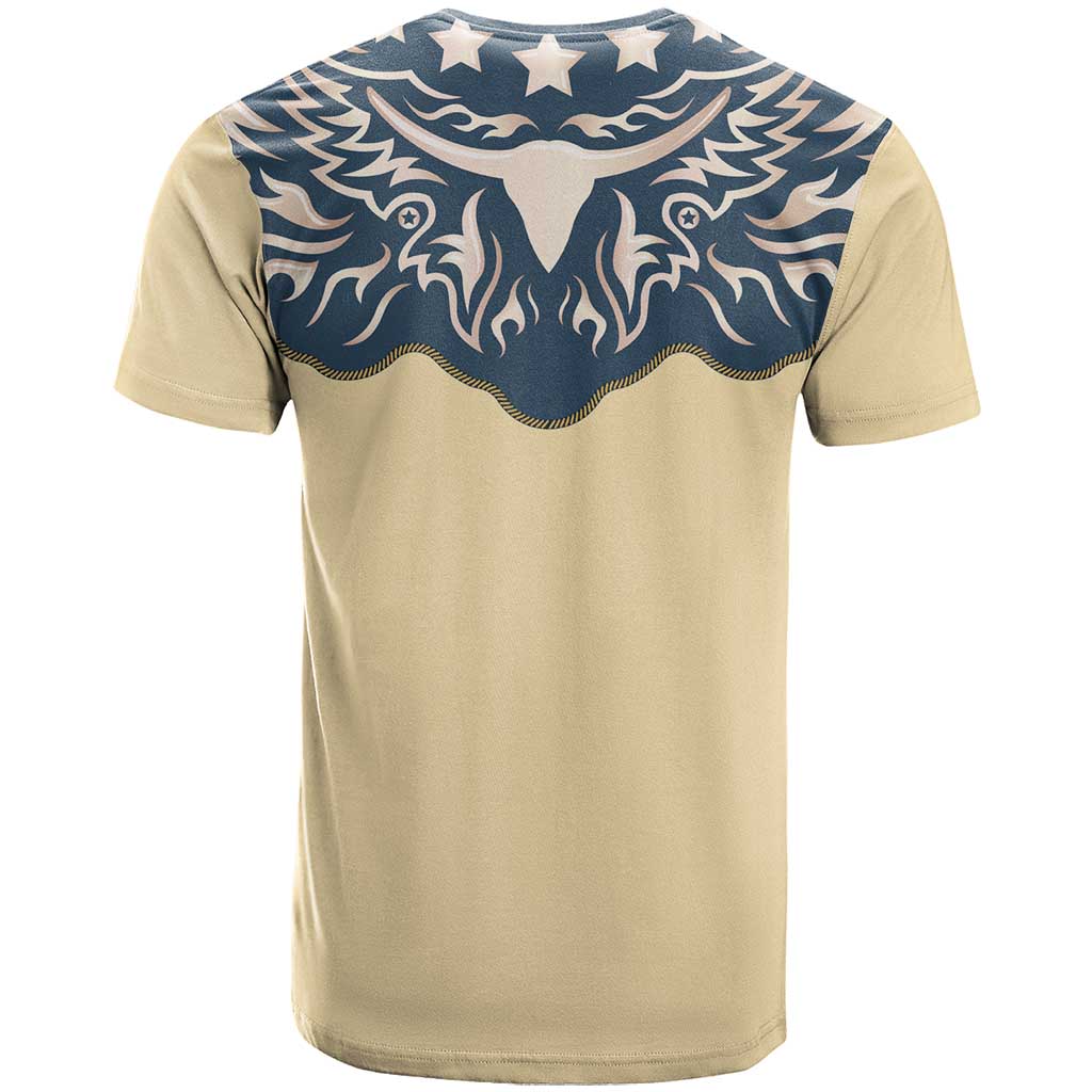 Vintage Western Yoke Shirt Ornament Style T-Shirt Graphic Tee