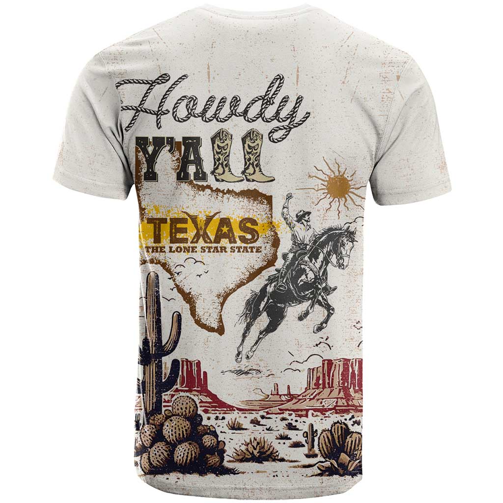 Texas Heritage Vintage Style T-Shirt Howdy Yall and Lone Star State Graphic Tee