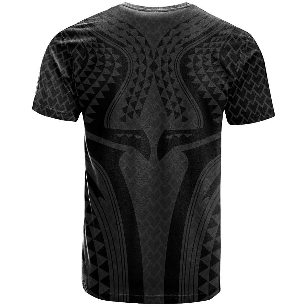Hawaiian Kakau Art Tattoos Aquaman Style T-Shirt Black Version Graphic Tee