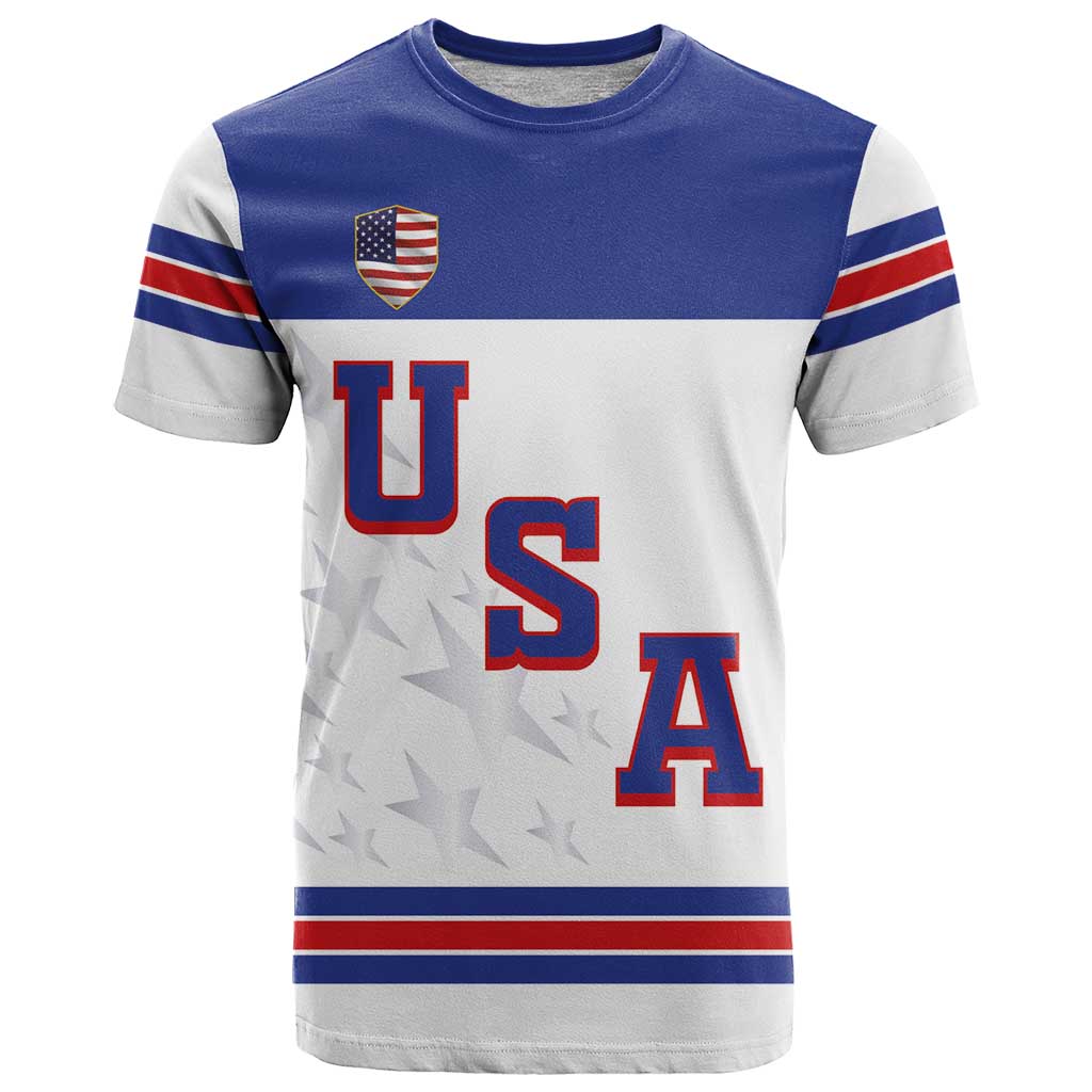 Custom USA Ice Hockey T-Shirt Sporty Style Tee