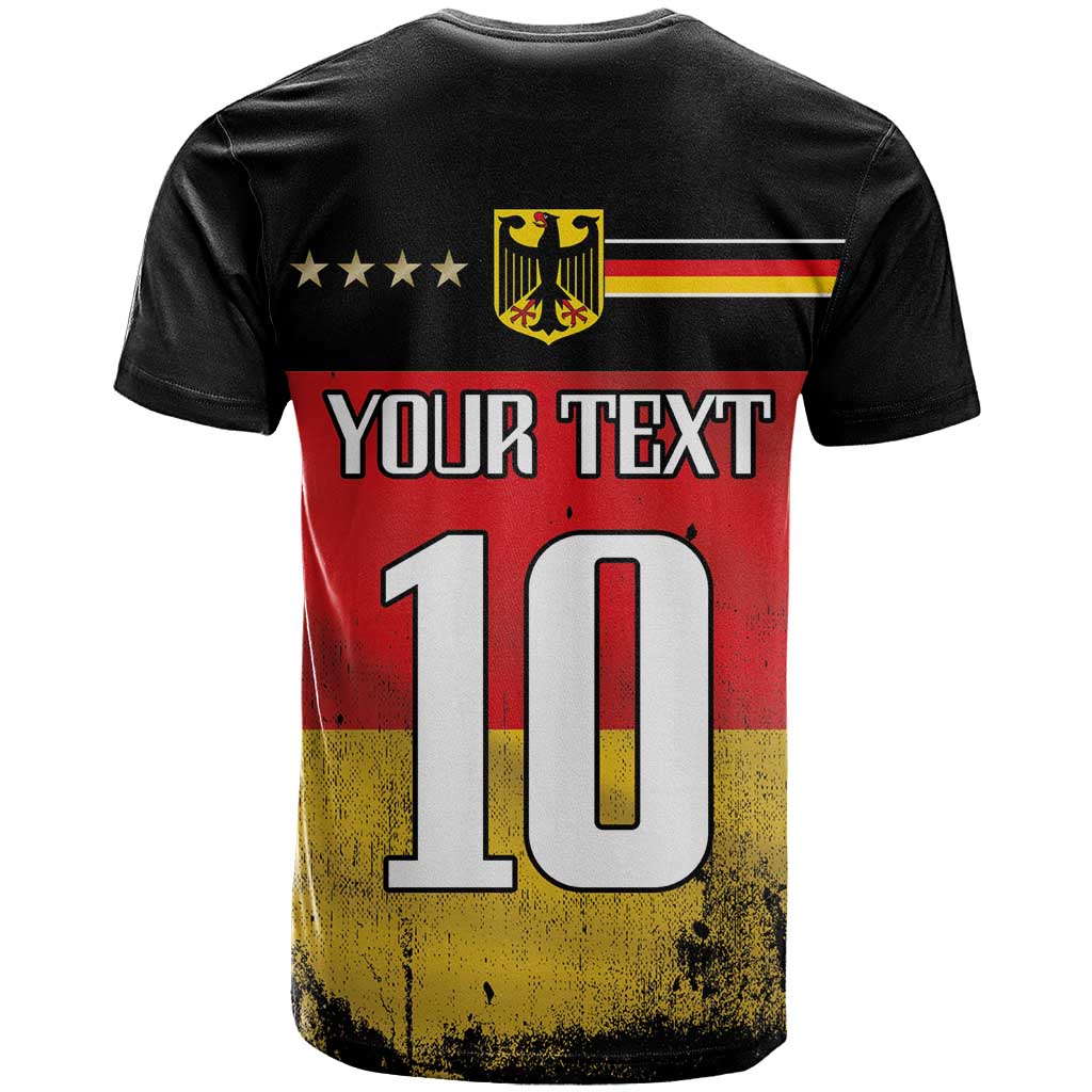 Custom Germany Football Road to the 4th European Championship T-Shirt Black Color Graphic Tee