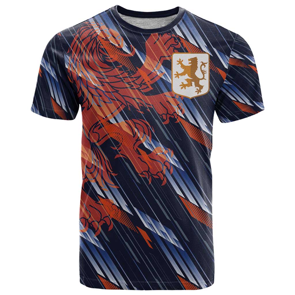 Custom Netherlands Lion Football T-Shirt Sporty Style Graphic Tee