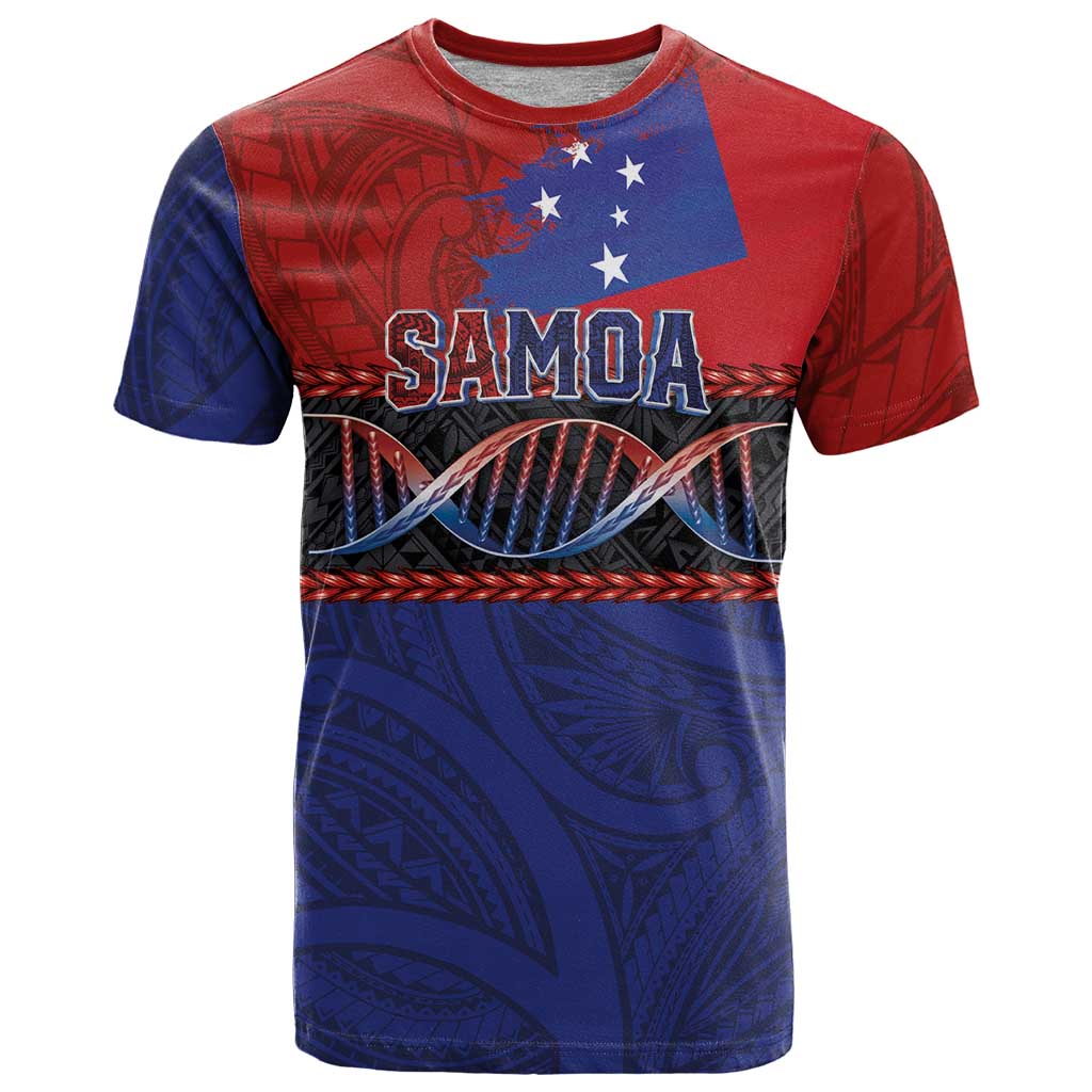 Personalised Samoan DNA-Proud of Samoa T-Shirt Polynesian Patterns Graphic Tee