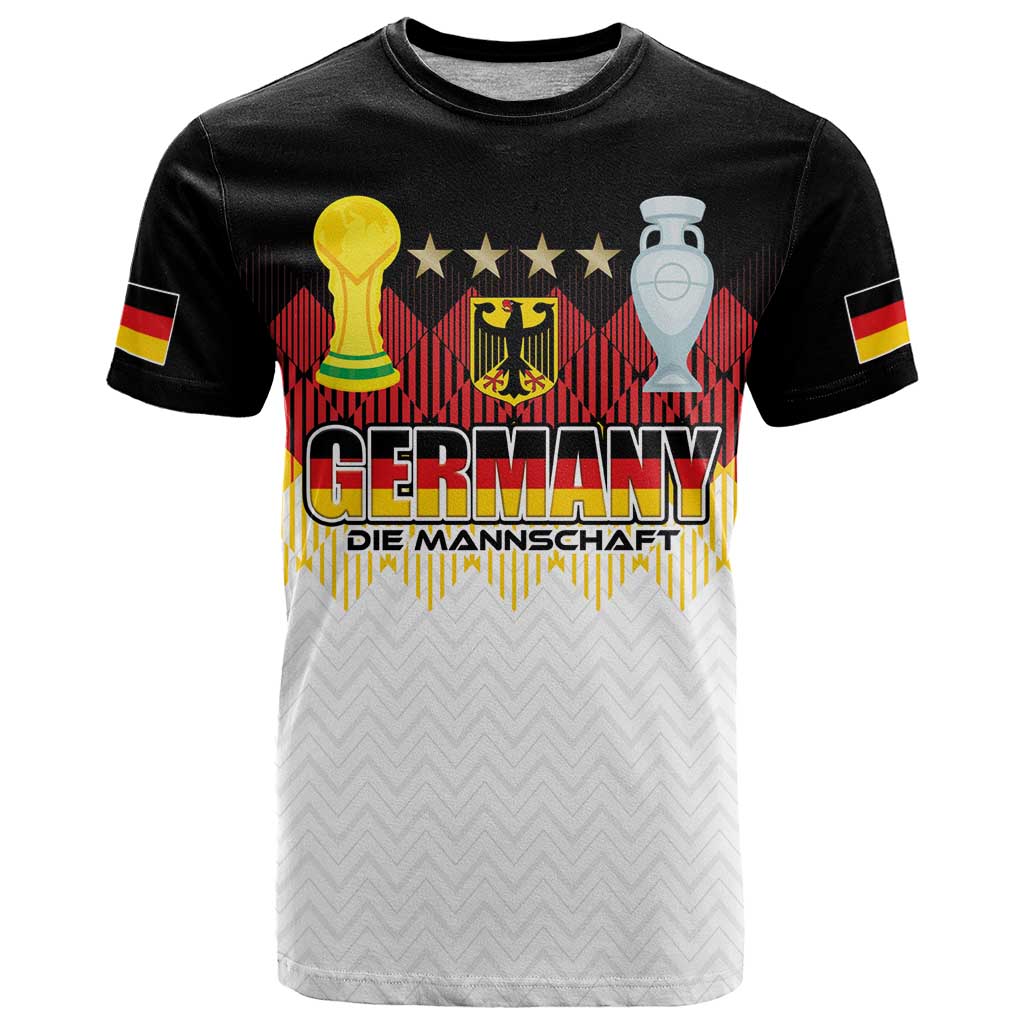 Custom Germany Football T-Shirt Die Mannschaft Championship Titles World and Euro Graphic Tee
