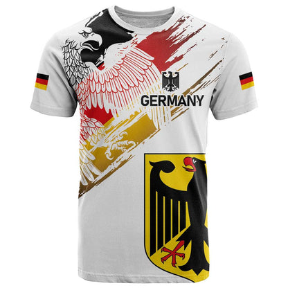 Personalised Germany Seal and Eagle Grunge Flag T-Shirt Graphic Tee