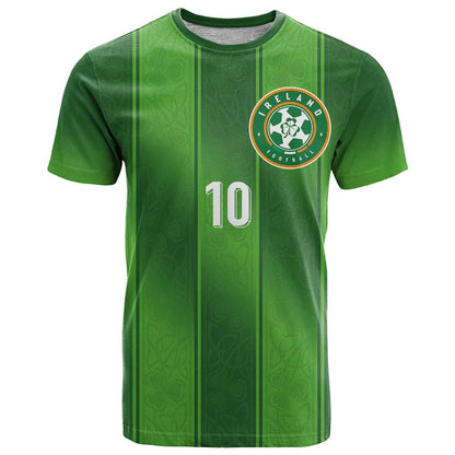 Custom Ireland National Football T-Shirt Celtics Knot Shamrocks Inspired Geometry Graphic Tee