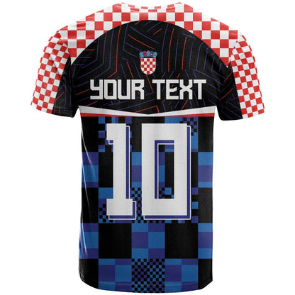 Custom Croatia Kockasti Football Jersey T-Shirt Graphic Tee