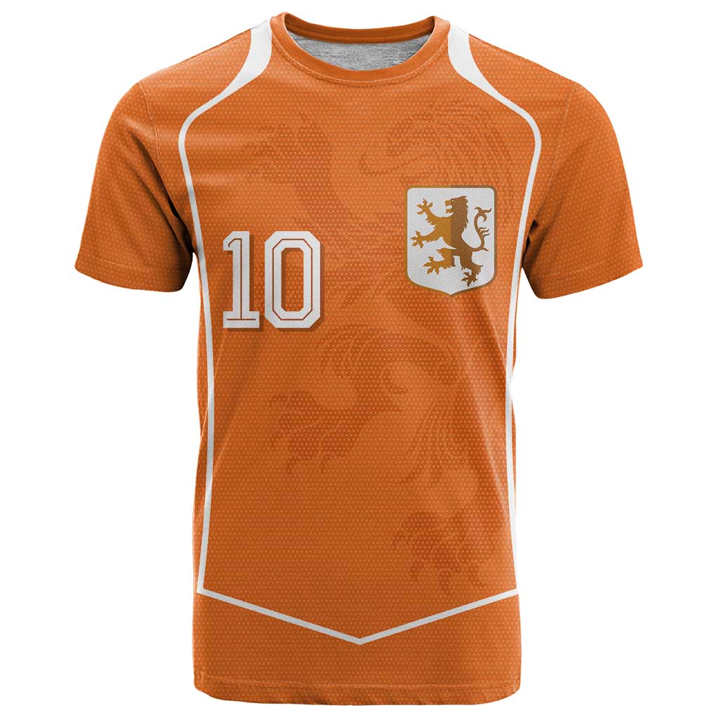 Custom Netherlands Football T-Shirt Lion King-Inspired T90 Sporty Style Graphic Tee