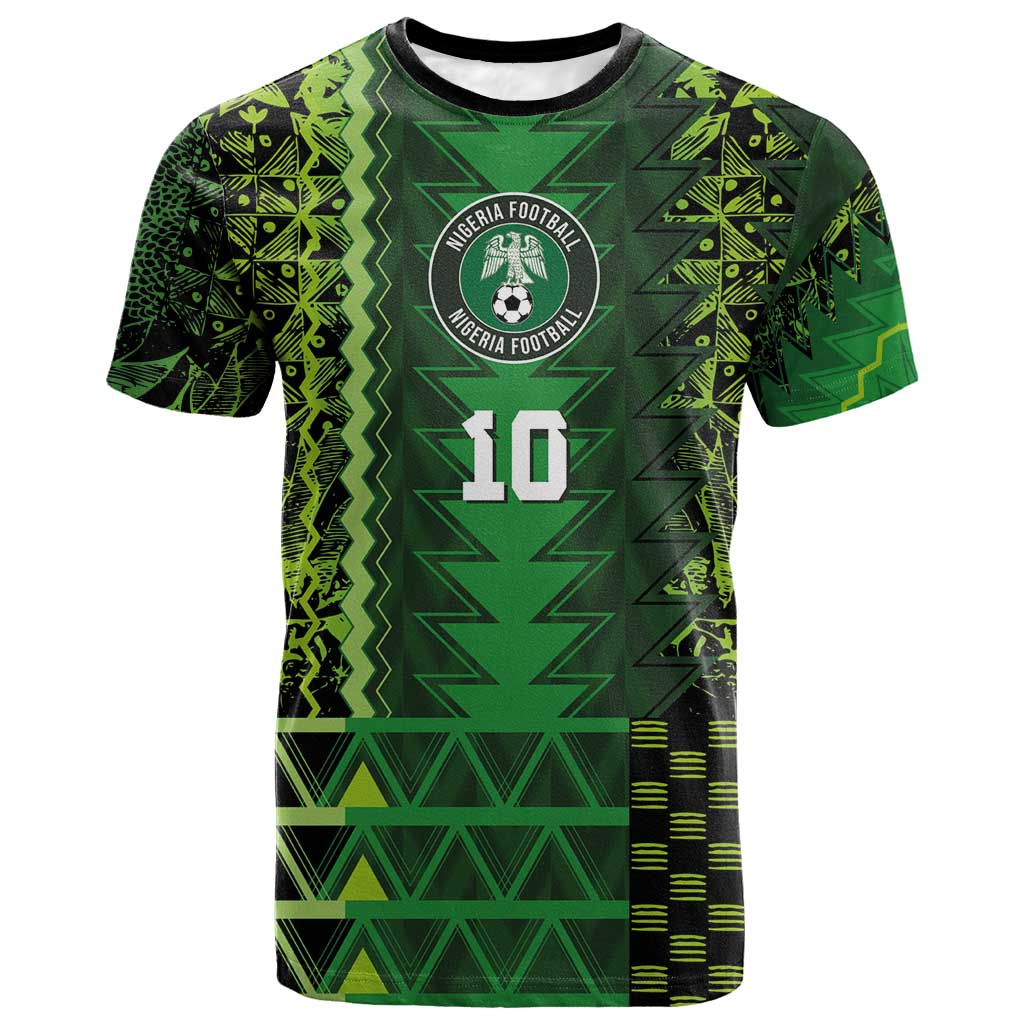 Custom Nigeria Football T-Shirt The Naija-Tribal Sporty Style Graphic Tee