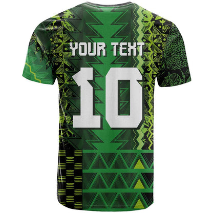 Custom Nigeria Football T-Shirt The Naija-Tribal Sporty Style Graphic Tee
