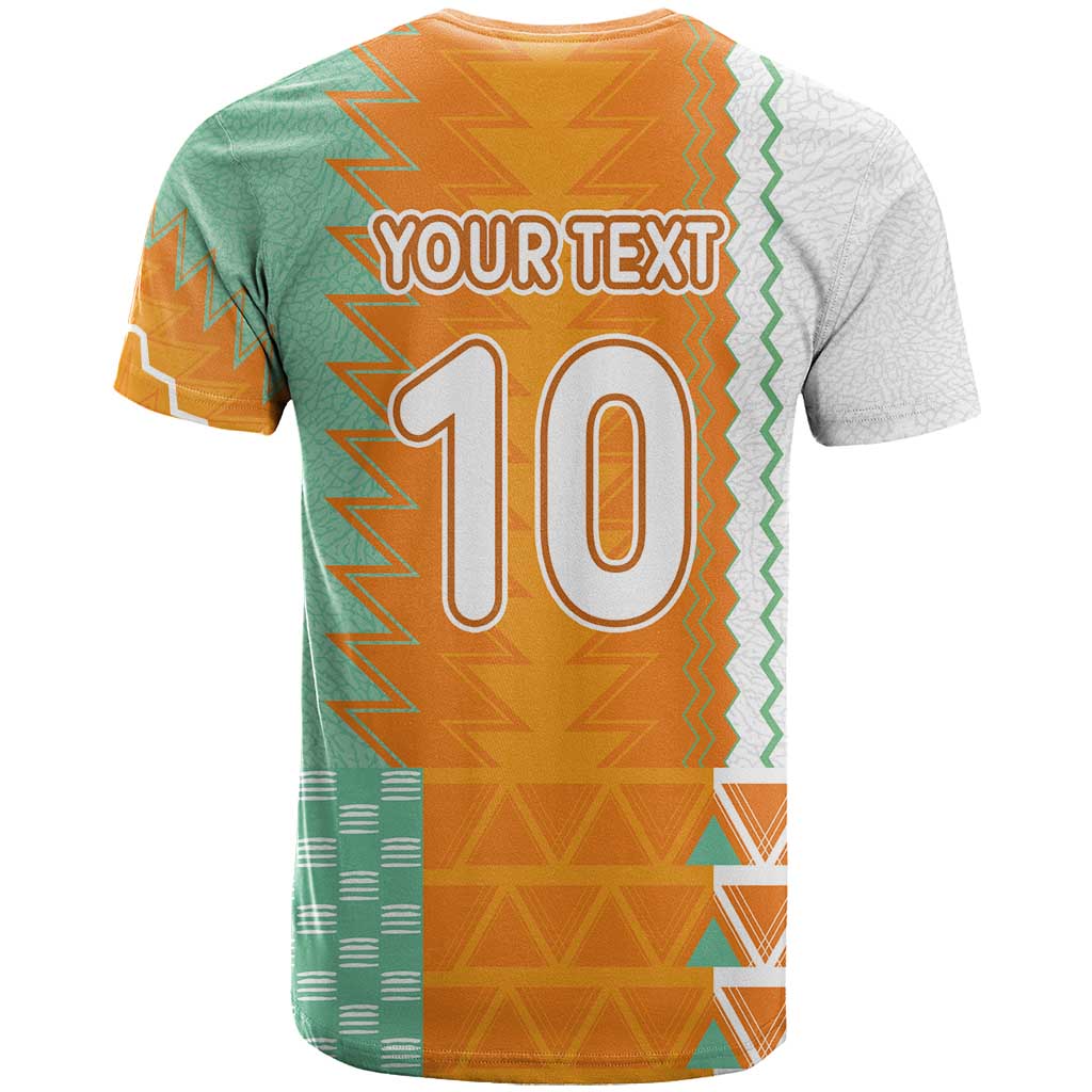 Custom Ivory Coast Football T-Shirt Côte d'Ivoire-Tribal Sporty Style Graphic Tee