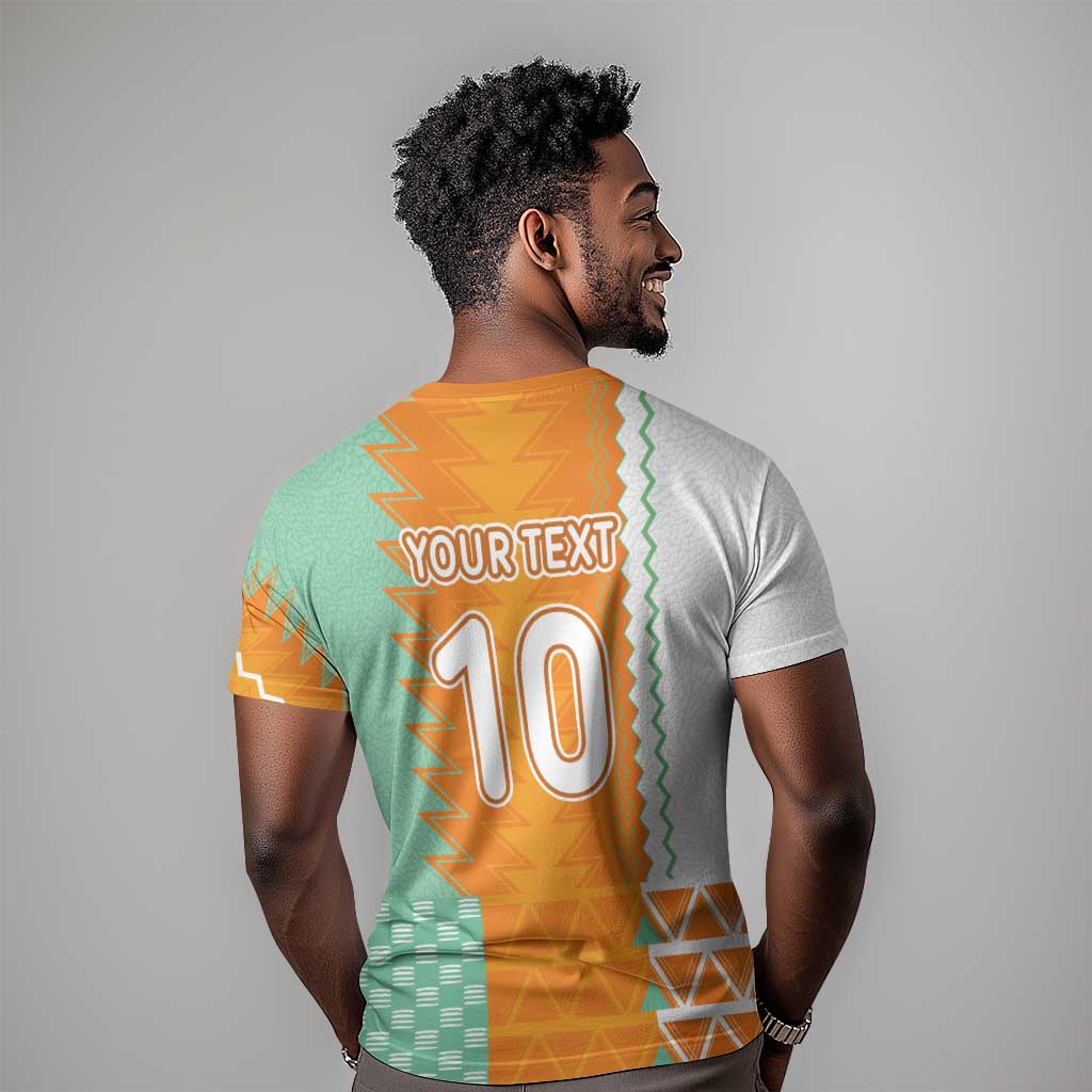 Custom Ivory Coast Football T-Shirt Côte d'Ivoire-Tribal Sporty Style Graphic Tee