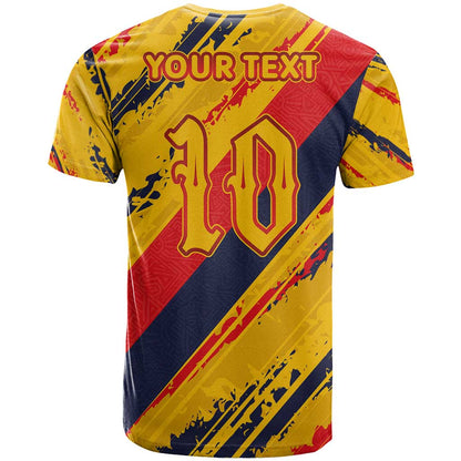 Custom Ecuador Football T-Shirt La Tricolor-100th Anniversary Graphic Tee