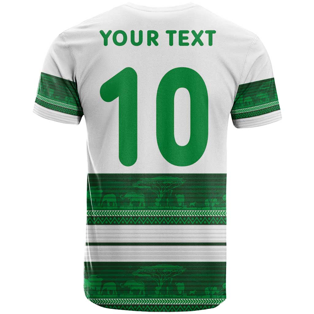 Custom Zimbabwe Rugby T-Shirt African Heritage Stripes Style Graphic Tee
