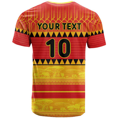 Custom Zimbabwe Cricket T-Shirt African Heritage Stripes Style Graphic Tee