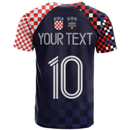 Custom Croatia Football Go Checkered Ones T-Shirt Graphic Tee
