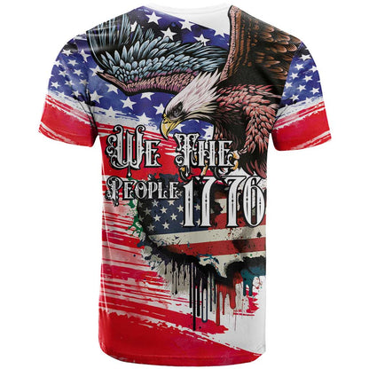 The United States Independence Day T-Shirt We The People Watercolor Style Graphic Tee