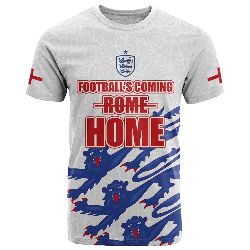 Custom England Football 2024 Road to The Champion T-Shirt Football's Coming Home Graphic Tee