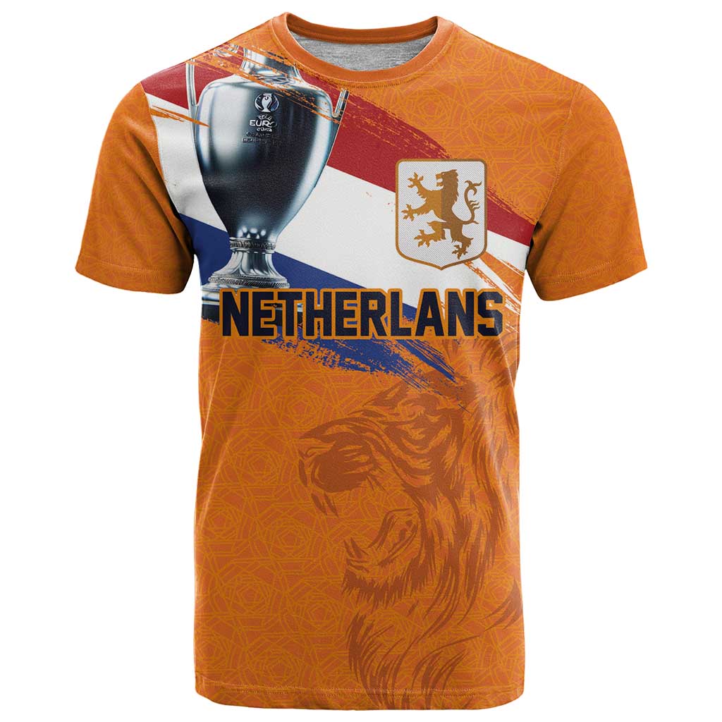 Custom Netherlands Football 2024 Road To The Champion T-Shirt Oranje Holland Clockwork Orange The Flying Home Color Graphic Tee