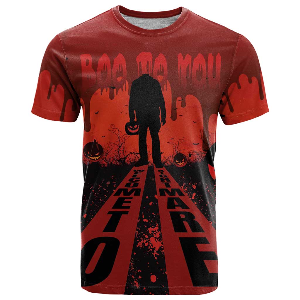 Halloween Nightmare T-Shirt Pumpkin-faced Jack O Lantern With a Scary Smile Blood Vibe Graphic Tee