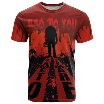 Halloween Nightmare T-Shirt Pumpkin-faced Jack O Lantern With a Scary Smile Blood Vibe Graphic Tee