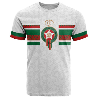 Custom Morocco Football T-Shirt The Roar of Atlas Lions Graphic Tee